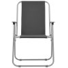 Folding Camping Chairs 2 pcs 52x59x80 cm Grey