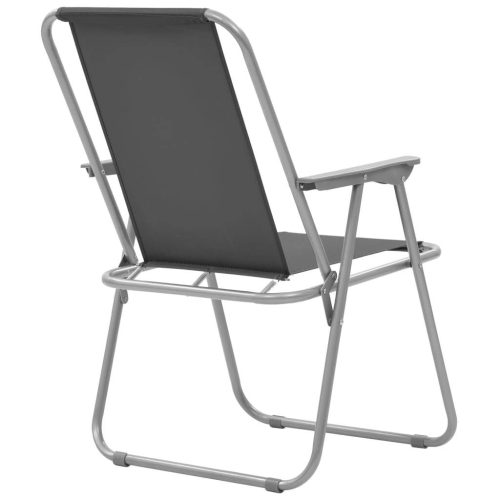 Folding Camping Chairs 2 pcs 52x59x80 cm Grey