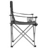 Camping Table and Chair Set 3 Pieces Grey