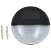 Outdoor Solar Wall Lamps LED 12 pcs Round Black