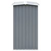 Garden Log Storage Shed Galvanised Steel 172x91x154 cm Grey