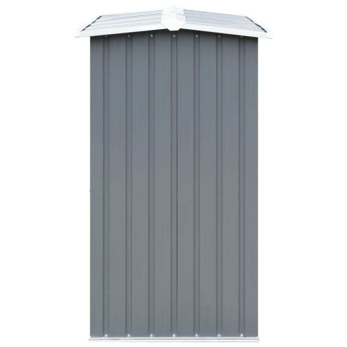 Garden Log Storage Shed Galvanised Steel 172x91x154 cm Grey