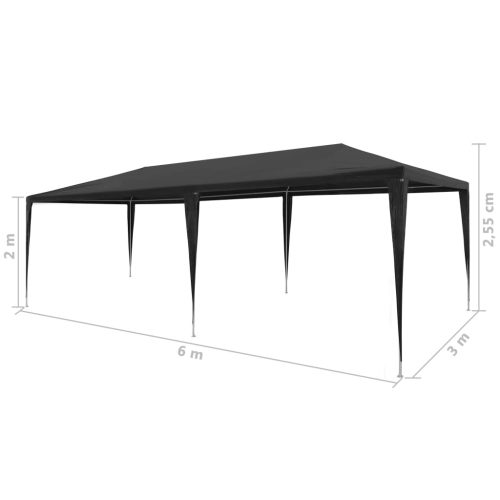Party Tent 3×6 m PE Anthracite