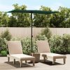 Outdoor Parasol with Aluminium Pole 180×110 cm Green