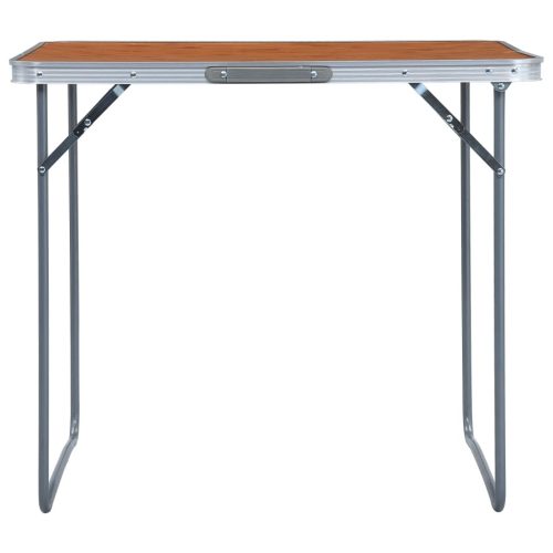 Foldable Camping Table with Metal Frame 80×60 cm