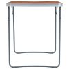 Foldable Camping Table with Metal Frame 80×60 cm