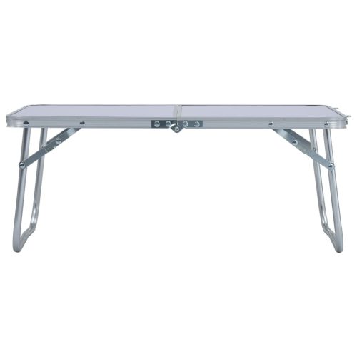 Folding Camping Table White Aluminium 60×40 cm