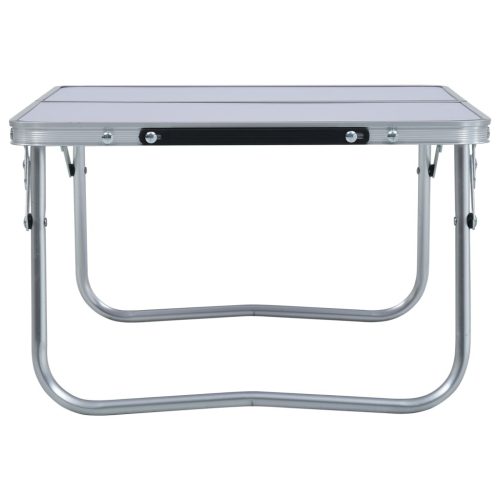 Folding Camping Table White Aluminium 60×40 cm