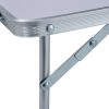 Folding Camping Table White Aluminium 60×40 cm