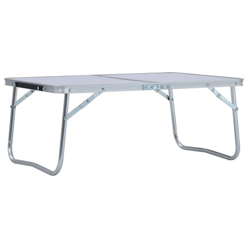 Folding Camping Table White Aluminium 60×40 cm