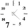 3D Wall Clock Modern Design 100 cm XXL Black