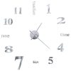 3D Wall Clock Modern Design 100 cm XXL Silver