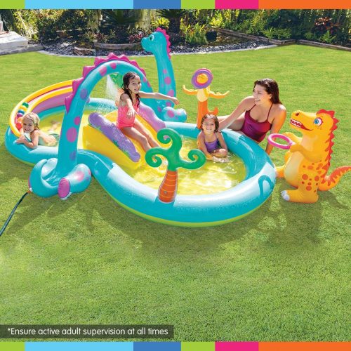 Intex 57135NP Dinoland Play Centre Inflatable Kids Pool with Slide