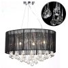 Chandelier with 85 Crystals Black