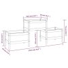 Planter 178.5x44x75 cm Solid Wood Pine