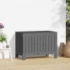 Garden Storage Box Grey 76×42.5×54 cm Solid Wood Pine