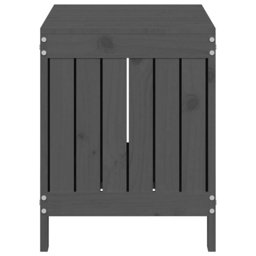 Garden Storage Box Grey 76×42.5×54 cm Solid Wood Pine
