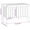 Garden Storage Box Grey 76×42.5×54 cm Solid Wood Pine