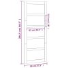 Barn Door 80×1.8×204.5 cm Solid Wood Pine