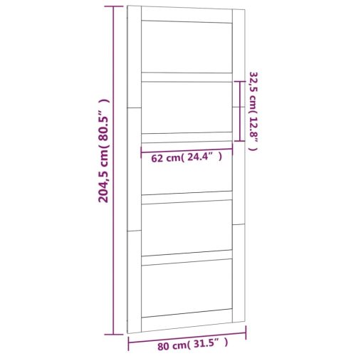 Barn Door 80×1.8×204.5 cm Solid Wood Pine