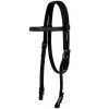 Western Saddle, Headstall&Breast Collar Real Leather 15″ Black