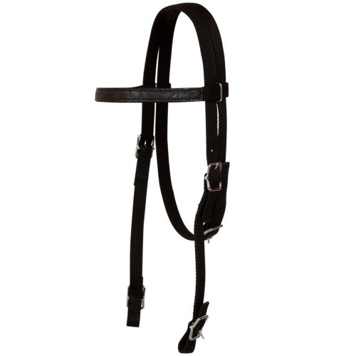 Western Saddle, Headstall&Breast Collar Real Leather 15″ Black