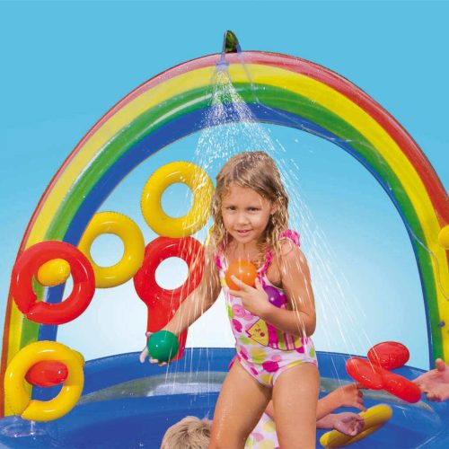 Intex Inflatable Pool Rainbow Ring Play Center 297x193x135 cm