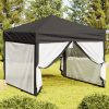 Folding Party Tent with Sidewalls Anthracite 3×3 m