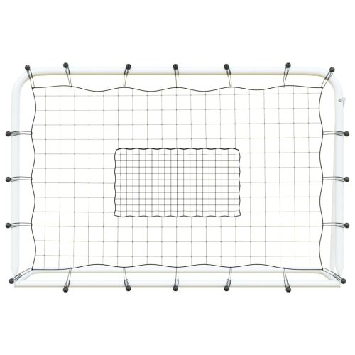 Football Goal with Net White&Black 184x61x123 cm Steel&PE