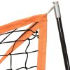 Portable Baseball Net Orange and Black 183x182x183cm Steel and Polyester