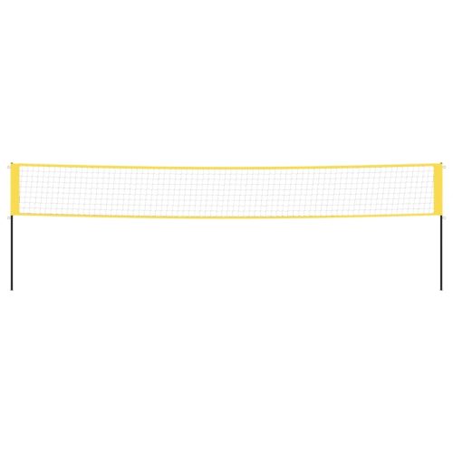 Badminton Net Yellow and Black 600×155 cm PE Fabric