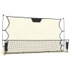 Football Rebounder Net Black and Yellow 183x85x120 cm Polyester