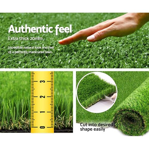 Artificial Grass 60SQM 30mm Synthetic Fake Lawn Turf Plastic Plant 4-coloured 2mx5m