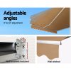 Retractable Folding Arm Awning Outdoor Awning Sunshade 4Mx2.5M Beige