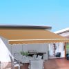 Retractable Folding Arm Awning Outdoor Awning Sunshade 4Mx2.5M Beige
