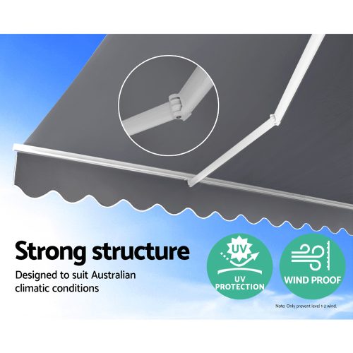 Folding Arm Awning Motorised Outdoor Pearl Retractable 4X2.5M