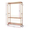 Bamboo Clothes Rack Coat Stand Garment Hanger Wardrobe Portable Airer