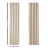 2X Blockout Curtains Blackout Window Curtain Eyelet 140x230cm Beige