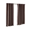2X Blockout Curtains Blackout Curtain Bedroom Window Eyelet Taupe 180CM x 213CM