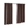 2X Blockout Curtains Blackout Curtain Bedroom Window Eyelet Taupe 300CM x 230CM