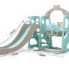 Kids Slide Swing Basketball Ring Activity Center Toddlers Play Set Blue