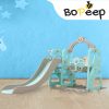 Kids Slide Swing Basketball Ring Activity Center Toddlers Play Set Blue