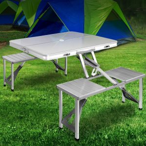 Camping Table Folding Aluminum Portable Outdoor Picnic 85CM
