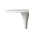 2x Bar Table Pub Tables Kitchen Marble Tulip Outdoor Round Metal White