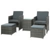 Recliner Chairs Sun Lounge Wicker Lounger Outdoor Furniture Patio Sofa