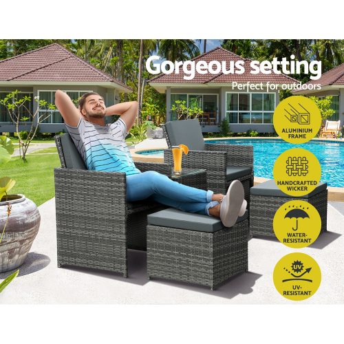 Recliner Chairs Sun Lounge Wicker Lounger Outdoor Furniture Patio Sofa