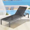 Sun Lounger Outdoor Lounge Chair Patio Furniture Aluminium Wheels Pool