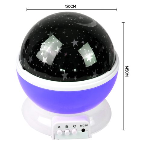 Star Moon Sky Starry Night Projector Light Lamp For Kids Baby Bedroom Purple