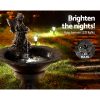 Water Fountain Features Solar with LED Lights Outdoor Cascading Angel