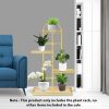 4 Tier 5 Pots Gold Metal Plant Stand Flowerpot Display Shelf Rack Indoor Home Office Decor